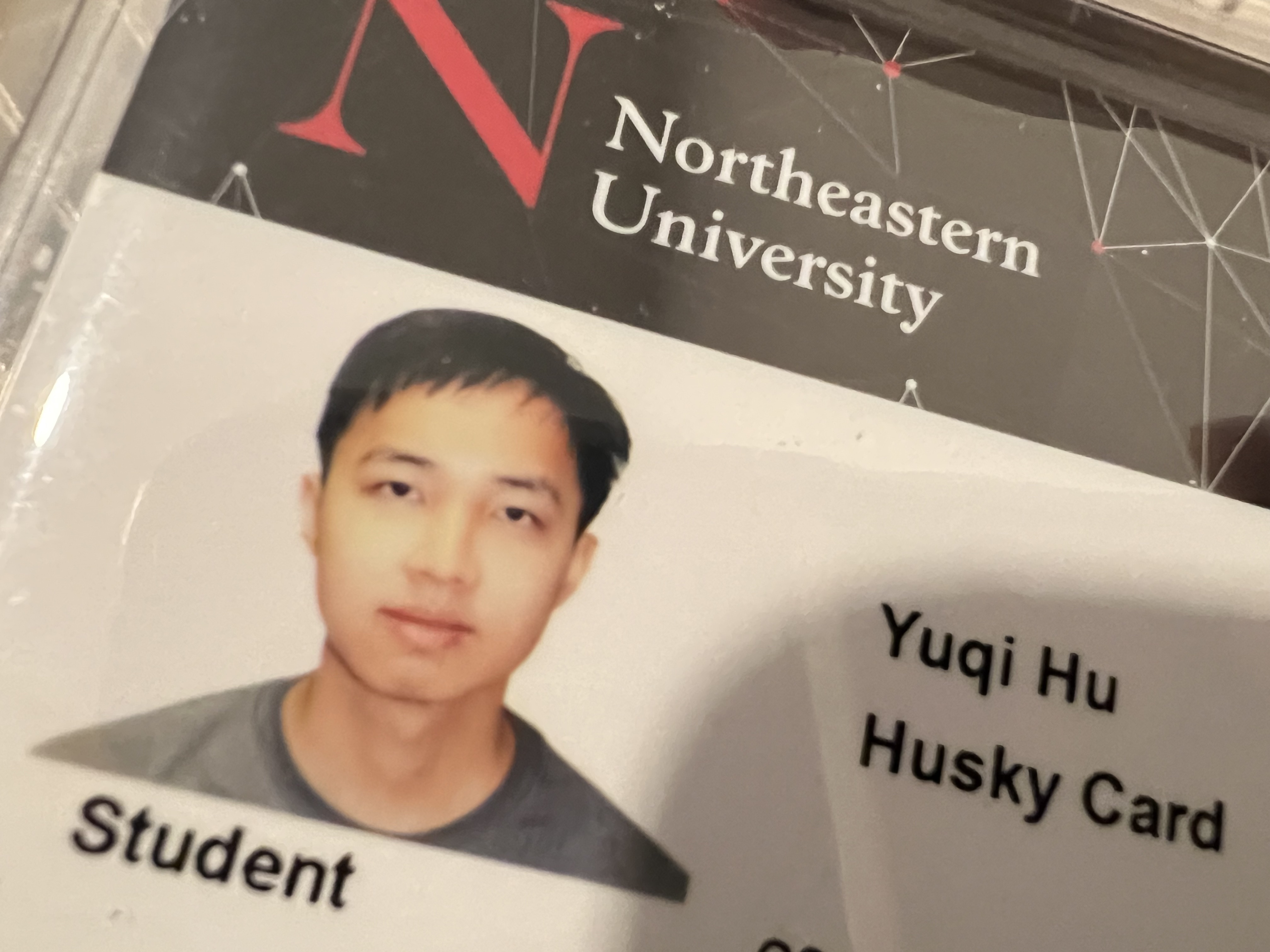 Yuqi's NEU student card